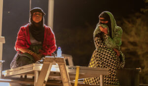 ميلا الزهراني خلال تصوير فيلم ( هوبال - 2024)