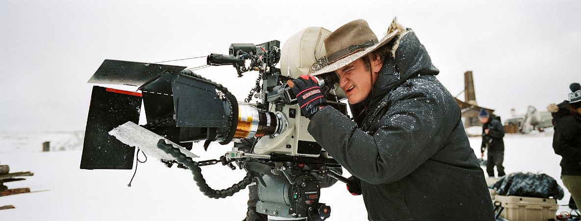  كوانتن تارانتينو خلال تصوير فيلم The Hateful Eight (2015) 
